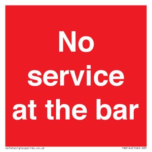 No service at the bar